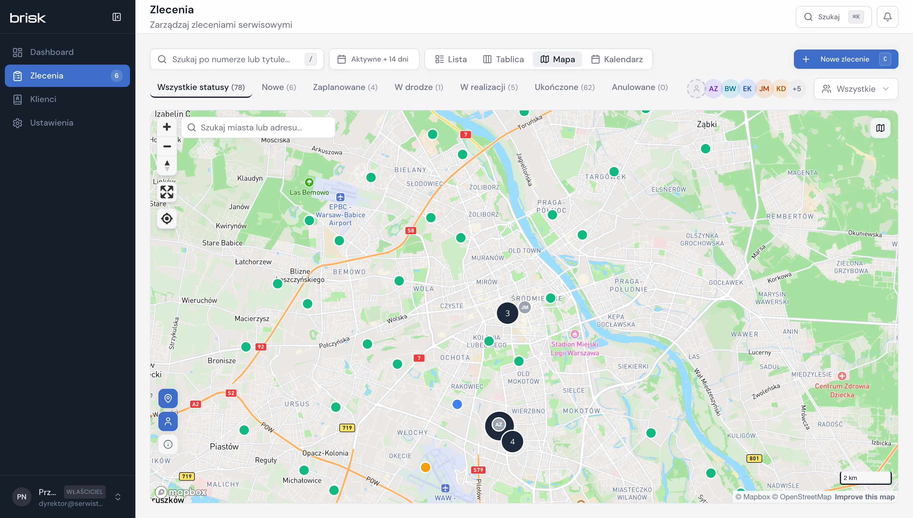 Mapa techników